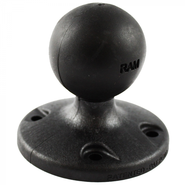 RAM_Mount_2_5__Composite_Round_Base_w_AMPS_Hole_Pattern___1_5__Ball