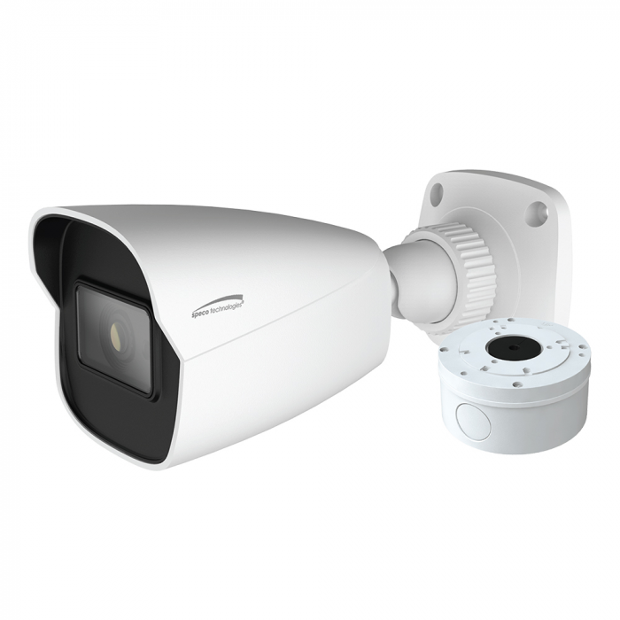 Speco_4MP_H_265_AI_Bullet_Camera_2_8mm_Lens___White_Housing_w_Included_Junction_Box__Power_Over_Ethernet_