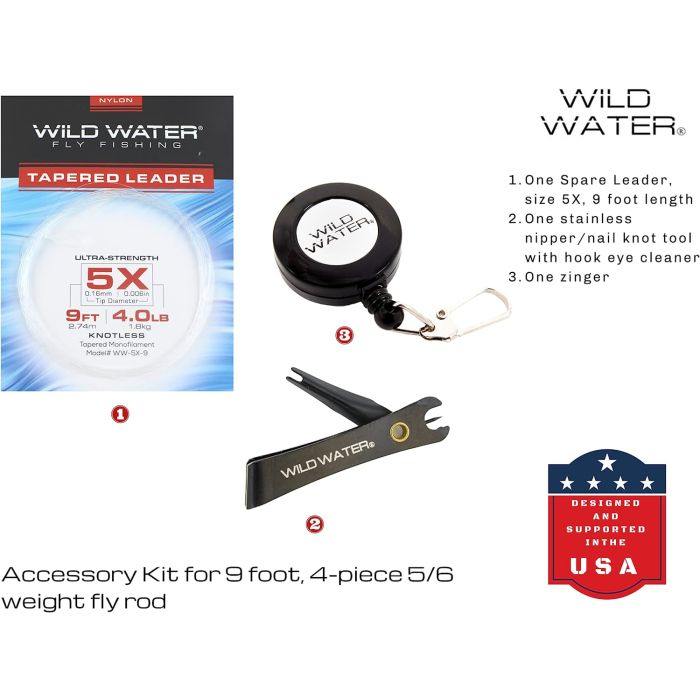 Wild Water Complete 7/8 Fly Fishing Starter Package for Freshwater